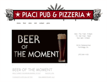 Tablet Screenshot of piacipizza.com